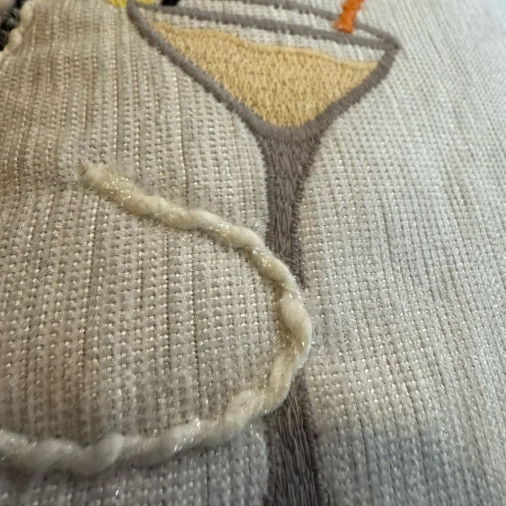 NWT Festive Ghost Pillow with Cocktail Design Viral